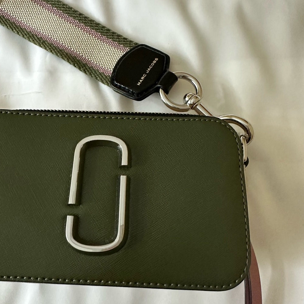 Marc Jacobs Olive Green Crossbody with Silver Accents